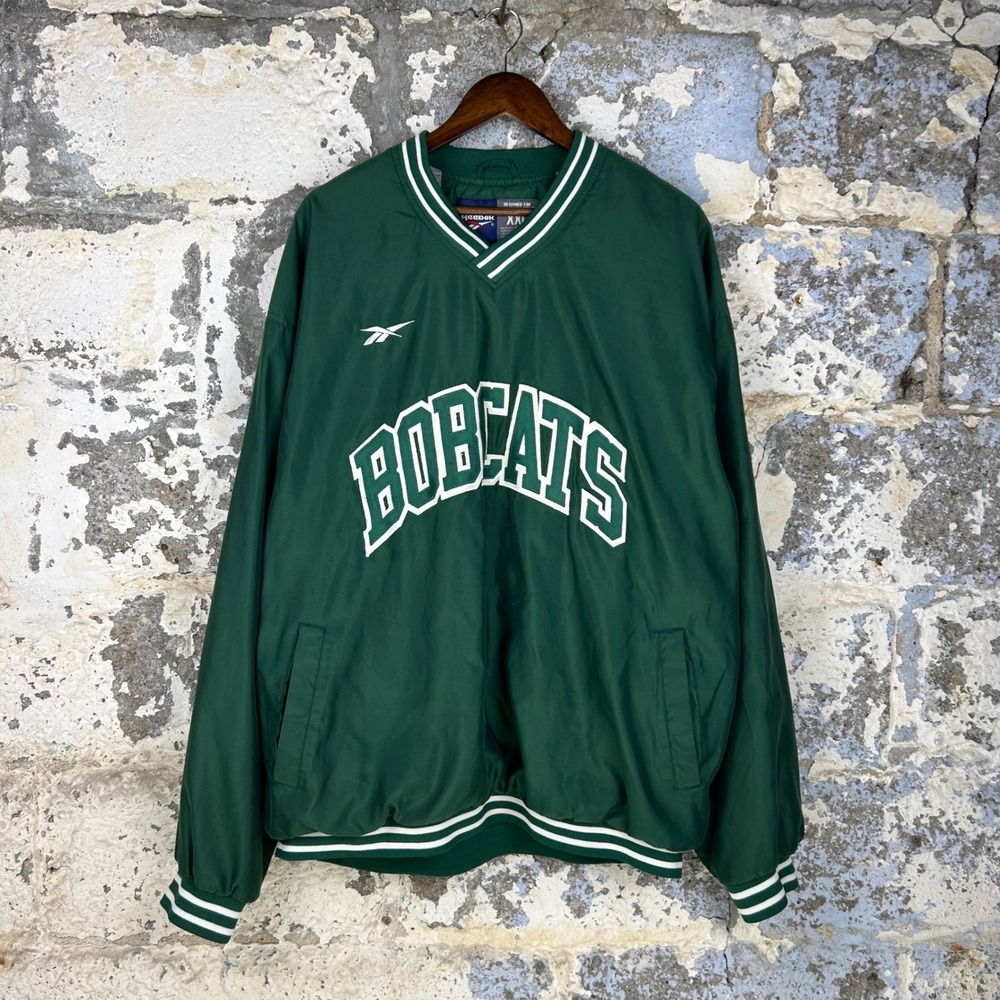 Vintage Reebok Ohio University Bobcats Lined Windbreaker Pullover Mens XXL